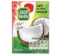 Apportez une touche exotique à vos plats avec le lait de coco SUZI WAN 200 ml, saveur d’Asie riche et crémeuse- Lot De 4