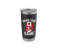 Apportez votre jeu EH Bouclier de hockey canadien vieilli Gobelet isotherme en acier inoxydable double paroi