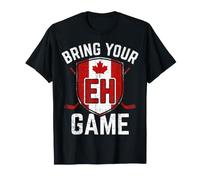 Apportez Votre Jeu EH Bouclier de Hockey Canadien Vieilli T-Shirt