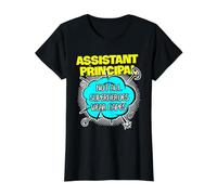 Appréciation du Chef d'école de Super-héros Adjoint Principal T-Shirt Graphique avec Valeur, Femme, Noir, M
