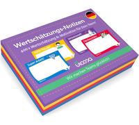 Appréciation Kudos Notes Adhésives Avec Motif-Allemand-400 Sticky Notes (8x50 Feuilles) Notes Autocollantes Avec Texte Awesome-Great Job-Thank You-Very Happy
