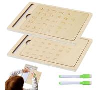 Apprendre à Écrire - Éducation Magnétique Alphabet Letter Tracing Board | Tablette D'écriture De Mots | Carte D'alphabet En Bois Pour L'apprentissage Des Lettres | Apprentissage Drôle De Tracin