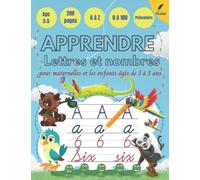 Apprendre à écrire les lettres et les nombres en cursive: Livre de traçages des lettres A-Z majuscules| minuscules et les nombres 0-100 et de ... PS, MS, et CP | avec 200 pages , (8,5 x 11)po