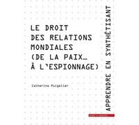Apprendre en synthétisant Tome 6. Le droit des relations mondiales (de la paix... à l'espionnage) Catherine Puigelier (Auteur)