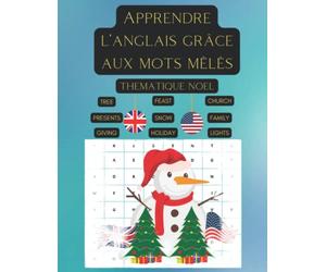 Apprendre l'anglais grâce aux mots mêlés|Thematique Noel: Mots mêlés en anglais pour découvrir le vocabulaire de Noel en anglais Intègre un lexique ... - Cadeau idéal pour Adultes et Enfant