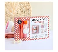 Apprendre Le Crochet - Coffret Avec 1 Livret, 1 Crochet, 4 Pelotes Et 12 Anneaux Marqueurs