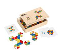 Apprendre les mathématiques - hexagon - connecte la couleure - jeu montessori