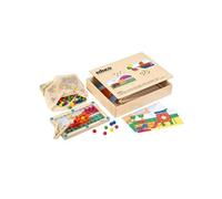 Apprendre les mathématiques - Maxi insert mosaïque - boules en bois - jeu Montessori Multicolore G