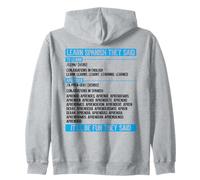 Apprendre l'espagnol Ils Ont Dit l'humour de conjugaison Sweat à Capuche