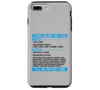 Apprendre l'italien They Said Imparare Verbe Conjugation Drôle Coque pour iPhone 7 Plus/8 Plus