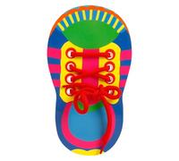 Apprenez à Attacher Le Jouet de Chaussure - Jouet d'enfilage pour Tout-Petits et | Outil d'enseignement éducatif de Chaussures avec Peinture sûre à Base d'eau, activité d'apprentissage pr