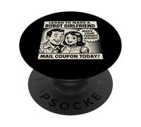 Apprenez à Faire Une Petite Amie Robot publicité Comique rétro PopSockets PopGrip Adhésif