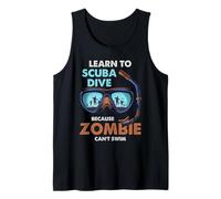 Apprenez à Plonger avec Citation Humoristique de plongée Zombie Débardeur