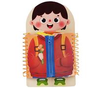 Apprenez les tableaux vestimentaires, la pratique du lien de chaussures éducatives pour les enfants Apprenez à bouton, boucler, zip, snap, jouets Montessori multicouches pour les enfants d'âge présco