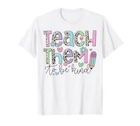 Apprenez-Leur à être Gentil Léopard Maternelle Retour à l'école T-Shirt