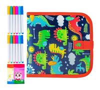 ApprenezLe Tableau De Graffiti Pour Enfant, Livre D'aquarelle Pour Enfant De 10 Pages, Ensemble De Graffiti Effaçable Réutilisable Avec 6 Crayons De Couleur Pour 3 4 5 5 6 Ans Garçon Fille