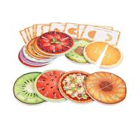 Apprentissage des fractions de fruits: puzzles, manipulations, ensembles de cercles | magnétique pour, outil de démonstration Division des pairs, jouet éducatif et mathématiques -