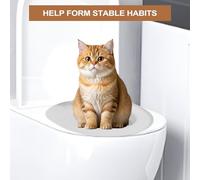 Apprentissage Toilette pour Chat - Système D'Éducation Litière sans Perçage pour Chat - Base Ventouses Nettoyage Intérieur M