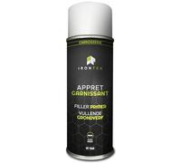 Apprêt Garnissant Spray Noir | IRONTEK | 500ml | Filler Primer Haute Opacité | Application Directe Métal, Plastique, Aluminium | Ponçage Facile, Séchage Rapide | Réparation Carrosserie, Finition Lisse
