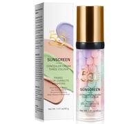 Apprêt pour le visage trois couleurs, SPF 50 PA+++, protection solaire et hydratante, étanche 12 h, contrôle de l'huile, finition mate, fond de teint pour le visage, végétalien et sans souffrance