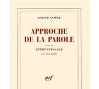 Approche de la parole : Apprentissage