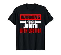 Approchez Judith avec Prudence Nom drôle de Judith T-Shirt Graphique avec Valeur, Homme, Noir, M