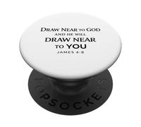 Approchez-Vous de Dieu et il s'approchera de Vous James 4:8 Dieu PopSockets PopGrip Adhésif