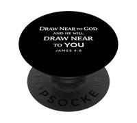 Approchez-Vous de Dieu et il s'approchera de Vous James 4:8 Dieu PopSockets PopGrip Adhésif