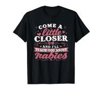 Approchez-Vous Un Peu Plus et Je Vous parlerai de Rabies Vintage T-Shirt Graphique avec Valeur, Homme, Noir, S