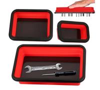 Approvisionnement magnétique pliable en 3 tailles - Coques en acier inoxydable pour les réparations automobiles, les amateurs, la mécanique | Organisateur de pièces pour vis, vis, écrous