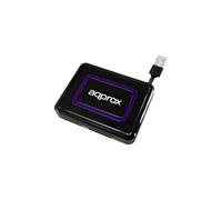 approx appCRDNIB - Lecteur de carte (MS, MS PRO, MMC, SD, MS Duo, MS PRO Duo, CF, microSD, carte SIM) - USB 2.0 Noir G