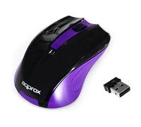 Approx APPWMEP RF sans Fil Optique 1200DPI Noir, Violet Souris - Souris (Optique, RF sans Fil, 1200 DPI, 57 g, Noir, Violet)
