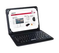 Approx Environ Boîtier 9.7"-10.1" + Clavier BT avec Coque en Cuir Rembourré et Clavier Bluetooth pour Tablette Android, Windows ou iOS