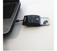 approx! Lecteur de carte d'identité app CRDNILBv2 Rallonge +Smart Card Noir Noir G