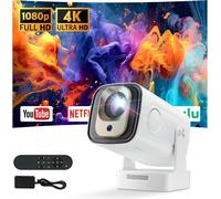 [Apps Intégrées] Mini Projecteur 4K Videoprojecteur Portable-Projecteur Vidéo Wifi 6 Android 11,210 Ansi/1080P Full Hd,Assistant Google Compatible Téléphone/Pc/Lap/Stick/Home Cinéma (P5P260)