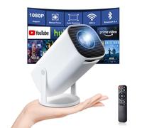 [Apps intégrées] Mini videoprojecteur 4K Full HD 1080p, videoprojecteur Portable avec WiFi 6 et Bluetooth 5.4,Retroprojecteur avec Auto Keystone Rotation 180°, Compatibile avec HDMI/TV Stick/Laptop