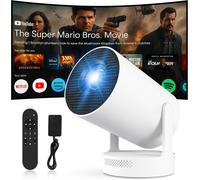 [Apps Intégrées] Projecteur Video 2025 Upgraded Vidéoprojecteur Avec Wifi 6 Et Bt 5.4 Mini Projecteur Supporte 4K 1080P Auto Keystone Compatibile Avec Hdmi/Tv Stick Laptop Electric Focus (Rtr300)