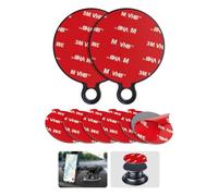 APPS2Car 3M Lot de 2 coussinets adhésifs ronds de 70 mm et 6 disques ronds de 35 mm, disque de montage pour tableau de bord de 70 mm pour ventouse de voiture, ruban adhésif VHB de 3,5 cm pour prise en