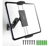 APPS2Car Dual Axis Support mural pour iPad, robuste, avec base en alliage d'aluminium, rotatif à 360°, pour la maison et la cuisine