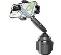 APPS2Car Support de téléphone amélioré pour Voiture et Camion - Support Robuste pour iPhone - Bras Long réglable - Pivote Rapidement à Une Main - Noir