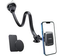 APPS2Car Support magnétique de téléphone avec bras long flexible de 33 cm et 6 aimants puissants, support anti-secousses pour pare-brise de camion, tableau de bord, support de voiture à ventouse pour