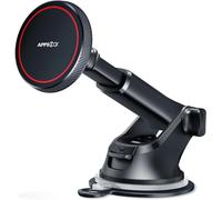 APPS2Car Support Voiture Magnétique Magsafe, Porte-Téléphone iPhone pour Pare-Brise et Tableau de Bord, Ventouse Robuste Compatible avec iPhone 15 14 13 12 Pro/Plus et Étui Magsafe, Rouge