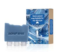 APPTI Savon naturel pour homme, sans huile de palme, végétalien et peaux sensibles, savon de douche solide pour le corps, le visage, les cheveux, bio avec des huiles (100 g)