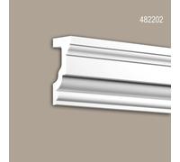 Appui de fenêtre Profhome 482202 Moulure exterieure Encadrement de fenêtre Élément de façade design intemporel classique blanc 2 m