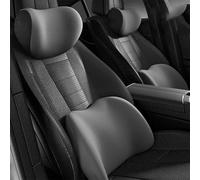 Appui-tête Coussin De Soutien Lombaire de Voiture pour Renault Captur II 2013-2024, Oreiller de Soutien Lombaire et kit d'oreiller de Cou Respirante,C/Grey