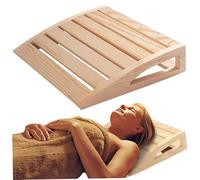 Appui-tête de sauna, oreiller ergonomique en bois pour se détendre dans le sauna, spa rustique et accessoires pour hommes et femmes, soutien confortable du dos du cou