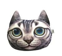 Appui-tête de voiture en forme de chat, appuie-tête de voiture et oreiller de soutien du cou, oreiller portable en forme d'animal, charbon actif désodorisant et déshumidifiant visage de chat coussin