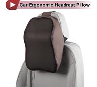 Appui-Tête De Voiture Oreiller Ergonomique Confortable Oreiller Cervical Oreiller De Soutien Cou Polyester, Mousse À Mémoire Largeur Réglable Marron 1 Pièce Pour Conduite Voyage