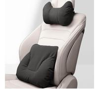 Appui-tête et Coussin Lombaire Auto pour Audi A1 Coupe 2door 2010-2015, Cuir Kit de Repose-tête et Soutien Lombaire Respirant,Black