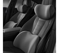 Appui-tête et Coussin Lombaire Siège Voiture pour Suzuki swit Sport ZC33S 2018-2023, Aide à Corriger Posture Assise, soulager Les douleurs au Cou, au Dos,Grey- Headrest and Lumbar Cushion